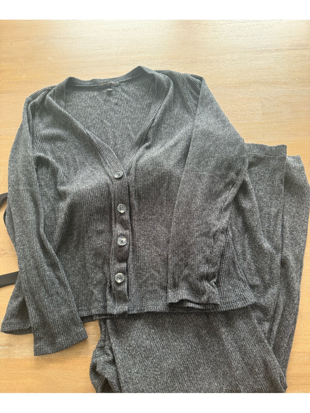 Banana Republic Heather Charcoal Knit lounge set